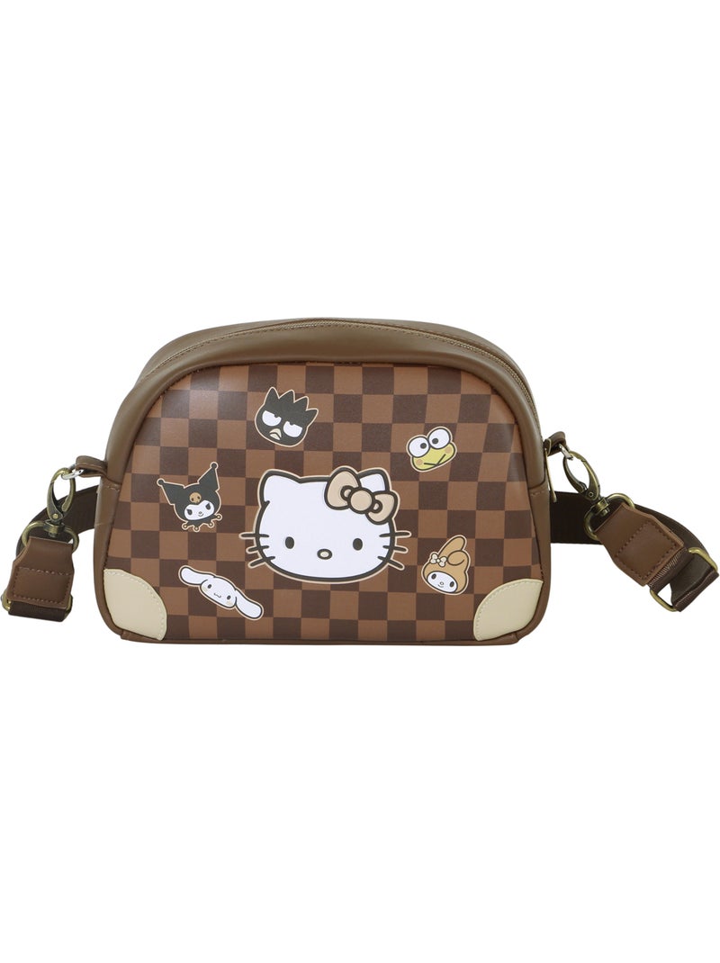 Hello Kitty Squares Borsa a Tracolla Bowling Lite, Marrone Marrone - Kiabi