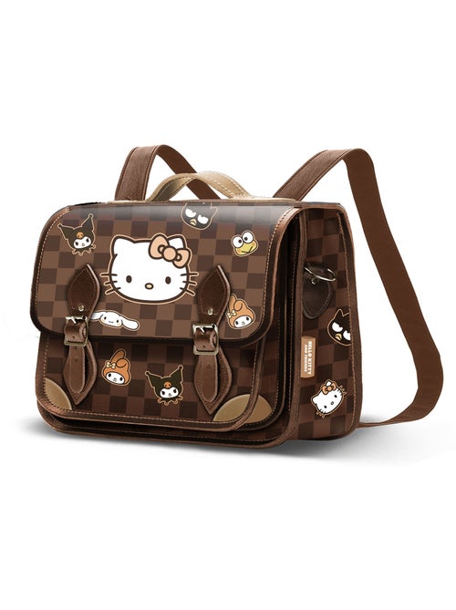 Hello Kitty Squares Borsa a Tracolla-Zaino Satchel, Marrone - Kiabi
