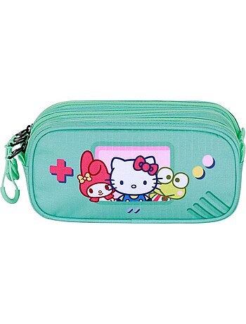 Hello kitty videogame astuccio trick fan 2.2, turchese