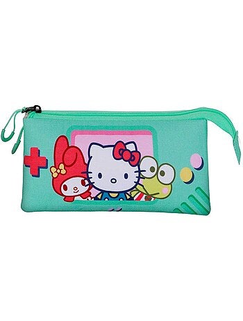 Hello Kitty Videogame Astuccio Triplo, Turchese