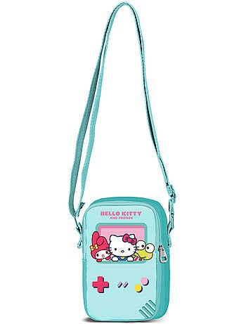 Hello Kitty Videogame Borsa a Tracolla per Cellulare Lite, Turchese
