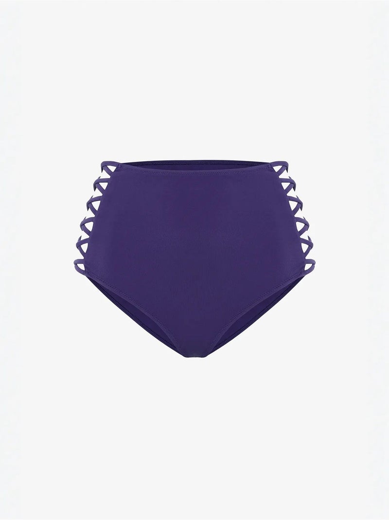 High fashion slip bikini a vita alta penti Blu marino - Kiabi