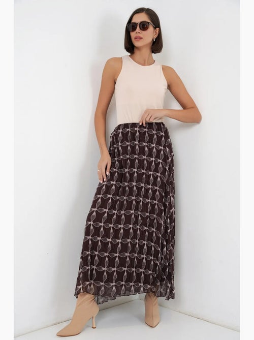High waist geometric maxi skirt bdart - Kiabi High waist geometric maxi skirt bdart - Kiabi