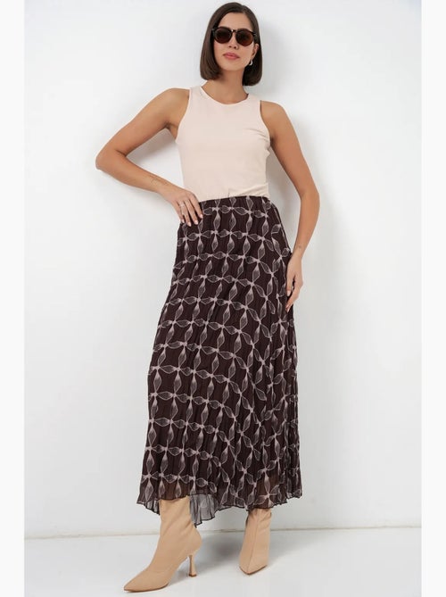 High waist geometric maxi skirt bdart - Kiabi High waist geometric maxi skirt bdart - Kiabi