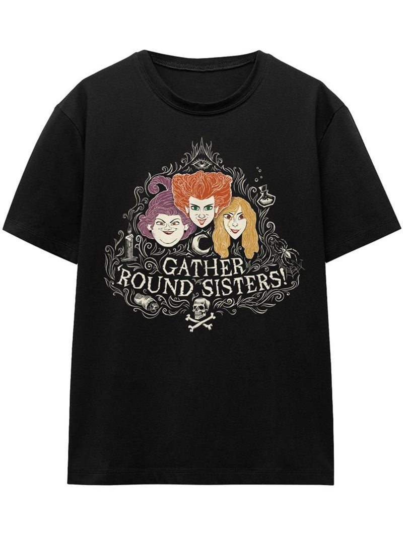Hocus Pocus Gather Round Sisters Maglietta Sorelle Sanderson Adulto Unisex Nero - Kiabi