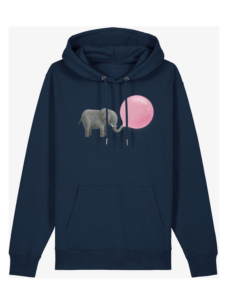 Hoodie Donna - JUMBO BUBBLE GUM Blu marino - Kiabi