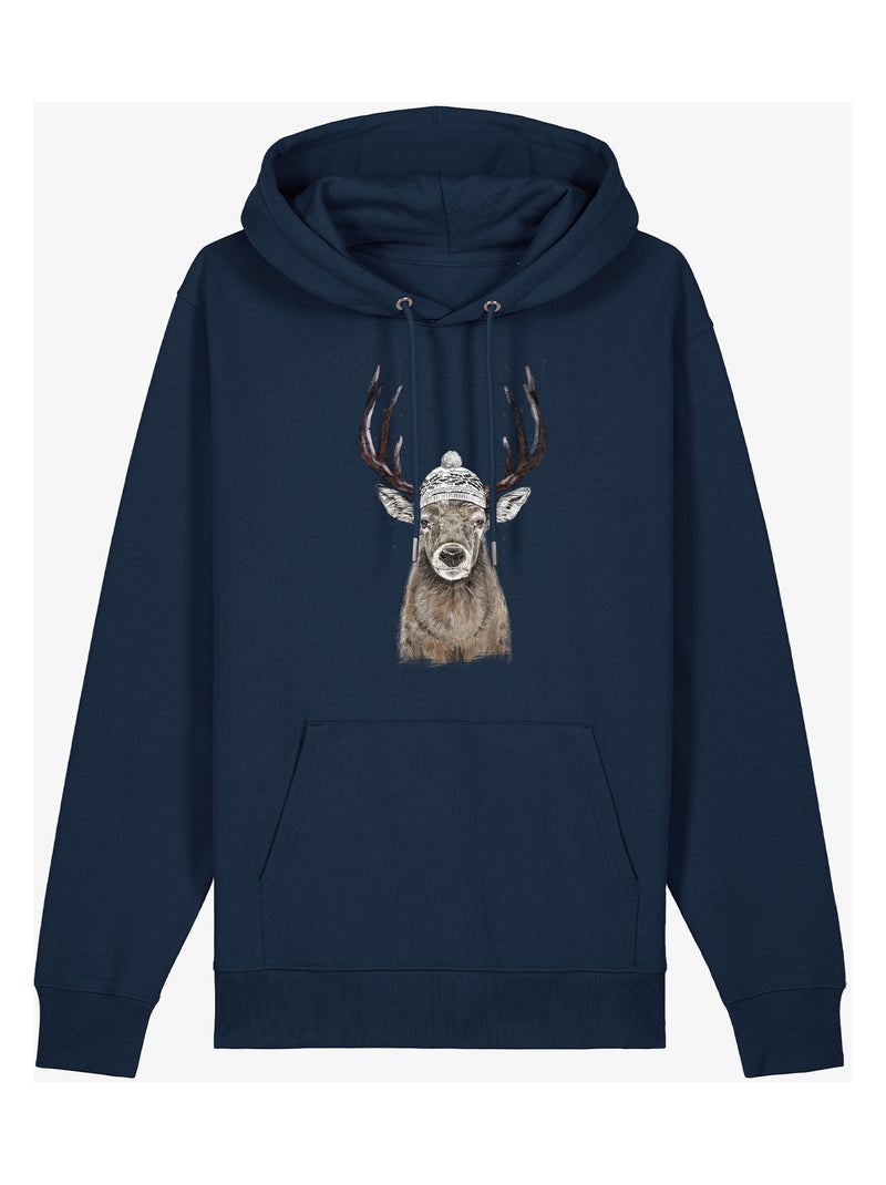 Hoodie Donna - LETS GO OUTISDE Blu marino - Kiabi