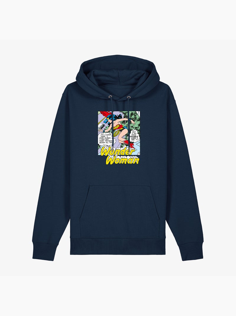 Hoodie Donna - WONDER WOMAN I DO KNOW TROUBLE WHEN I SEE IT Blu marino - Kiabi