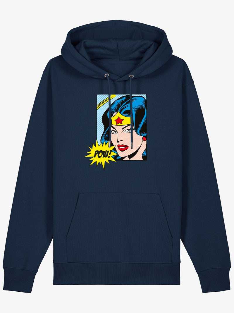 Hoodie Donna - WONDER WOMAN POW Blu marino - Kiabi