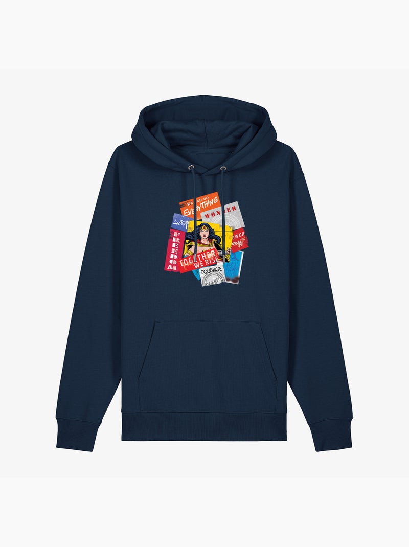 Hoodie Donna - WONDER WOMAN TOGETHER WE RISE Blu marino - Kiabi
