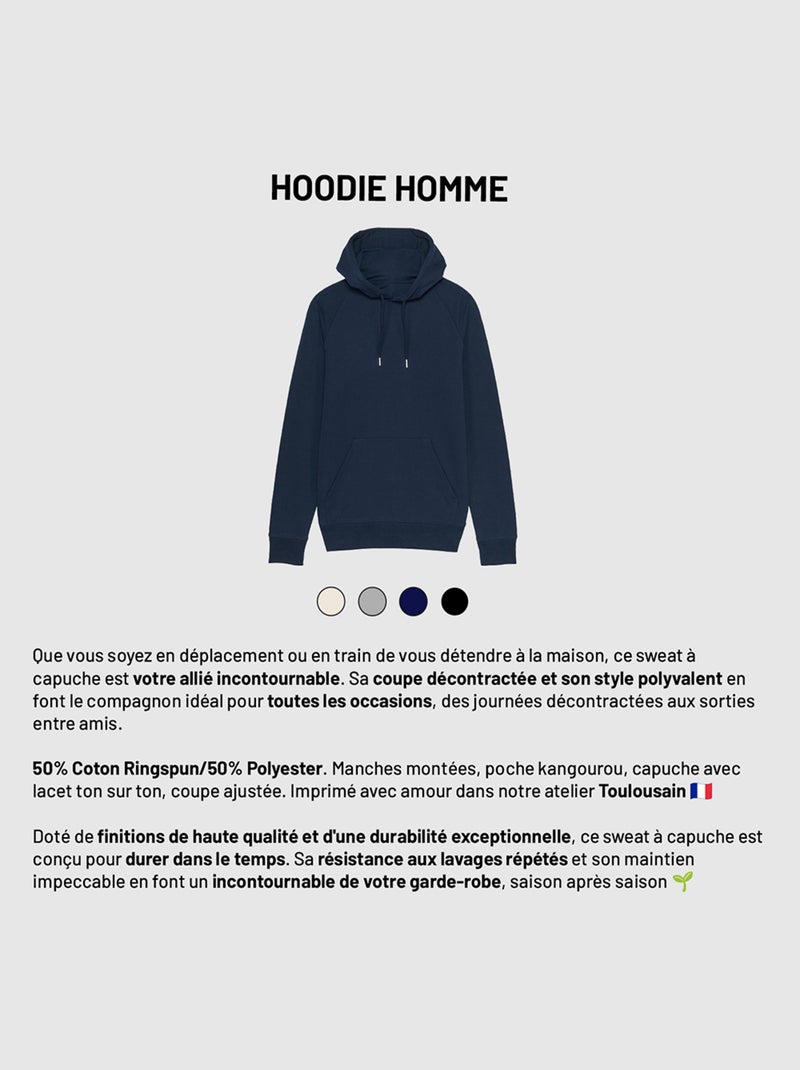 Hoodie Uomo - JOEY & CHANDLER Blu marino - Kiabi