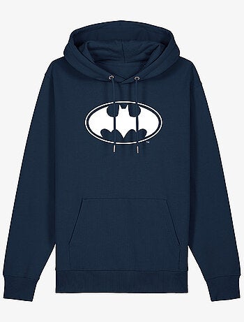 Hoodie Uomo - LOGO BATMAN WHITE