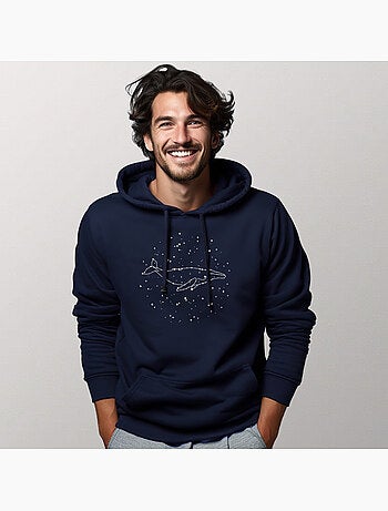 Hoodie Uomo - WHALE CONSTELLATION