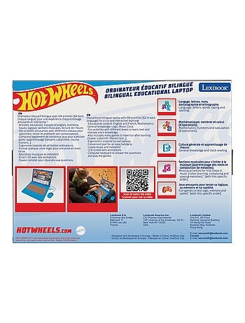 Hot Wheels Portatile educativo bilingue con 124 attività (EN/FR)