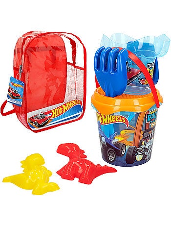 Hot wheels set di secchielli beach con accessori e borsa di trasporto