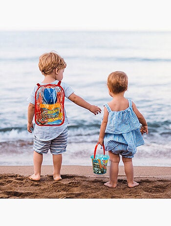 Hot wheels set di secchielli beach con accessori e borsa di trasporto