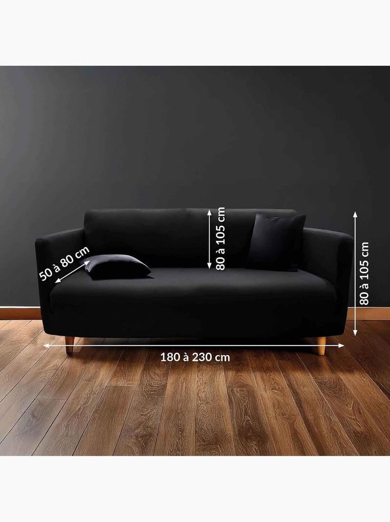 Housse de canapé in Poliestere MILA Douceur d'Intérieur Nero - Kiabi
