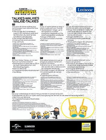 I Minions walkie-talkie fino a 120 m