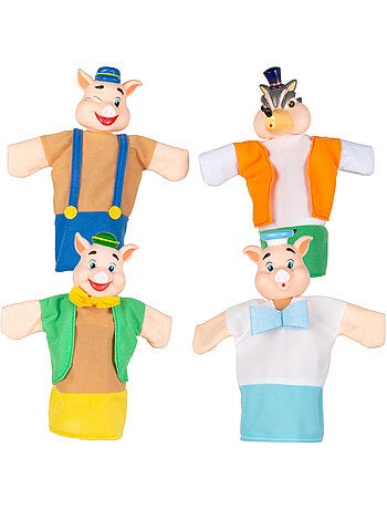 I tre porcellini - set di marionette da 25 cm - cucu show