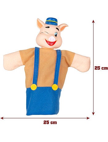 I tre porcellini - set di marionette da 25 cm - cucu show