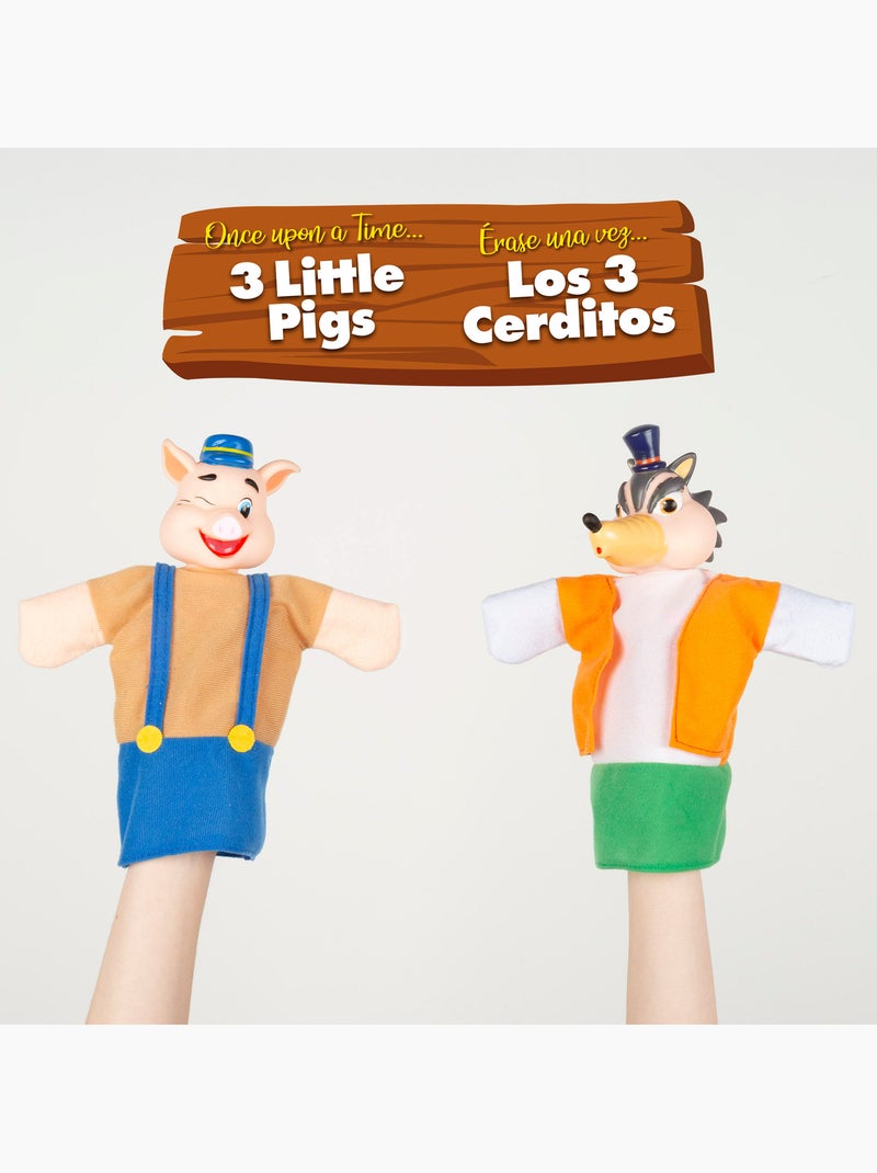 I tre porcellini - set di marionette da 25 cm - cucu show N/D - Kiabi