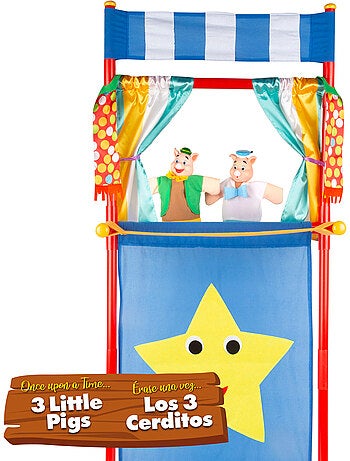 I tre porcellini - set teatrale delle marionette 25 cm cucu show