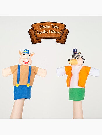 I tre porcellini - set teatrale delle marionette 25 cm cucu show