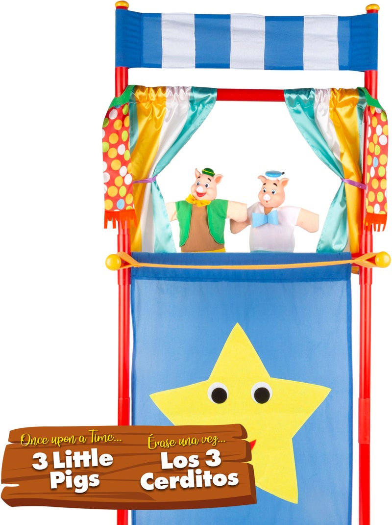 I tre porcellini - set teatrale delle marionette 25 cm cucu show N/D - Kiabi