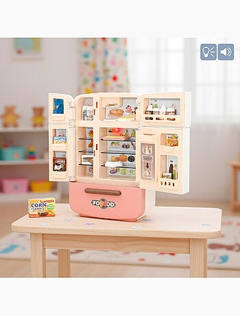Il mio frigorifero in miniatura mini world con cibo luminoso e sonoro