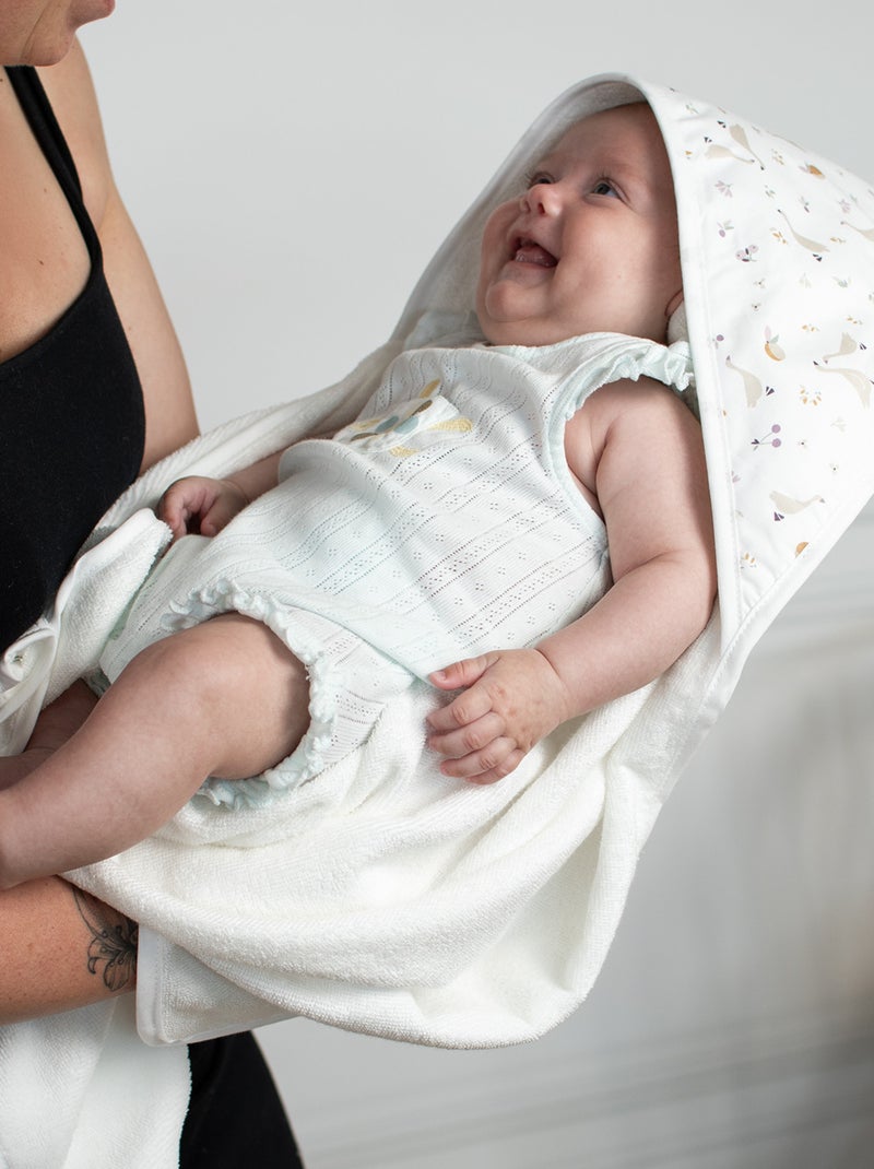 Il mio primo accappatoio in cotone e bambù, sidonia | sevira kids | sevira kids Bianco - Kiabi