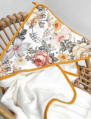 Il mio primo mantello da bagno in cotone e bambù, néo vintage | SEVIRA KIDS