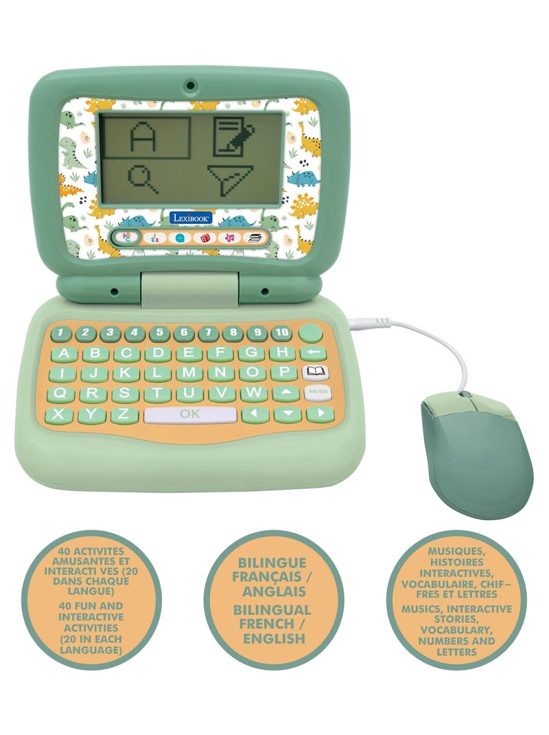 Il mio primo portatile educativo dinausaur (en/fr) Verde - Kiabi