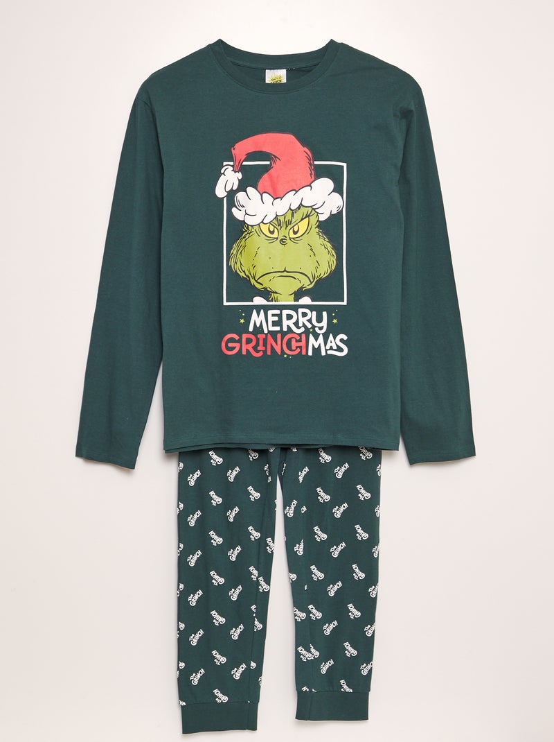 Il pigiama lungo del 'Grinch' - 2 pezzi VERDE - Kiabi