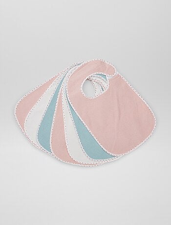 Il set di 7 bavaglini in spugna foderati