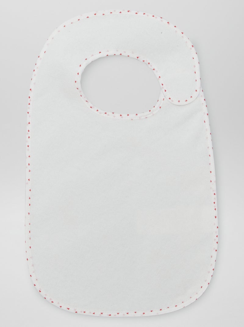 Il set di 7 bavaglini in spugna foderati BIANCO - Kiabi