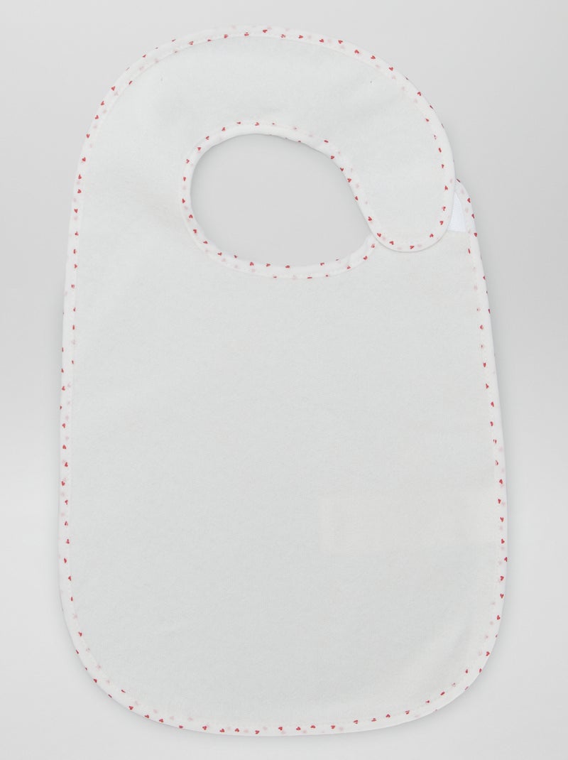 Il set di 7 bavaglini in spugna foderati BIANCO - Kiabi