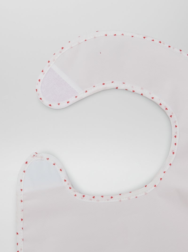 Il set di 7 bavaglini in spugna foderati BIANCO - Kiabi