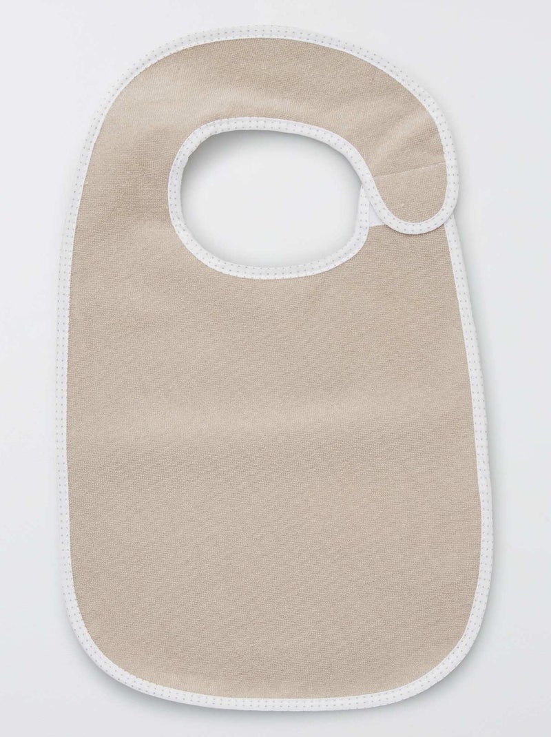 Il set di 7 bavaglini in spugna foderati MARRONE - Kiabi