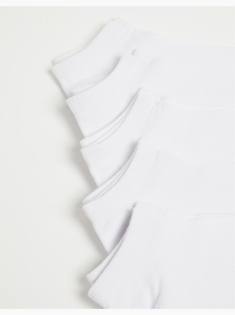 Imballa 5 paia di calzini fino alla caviglia, MO Fashion Bianco - Kiabi