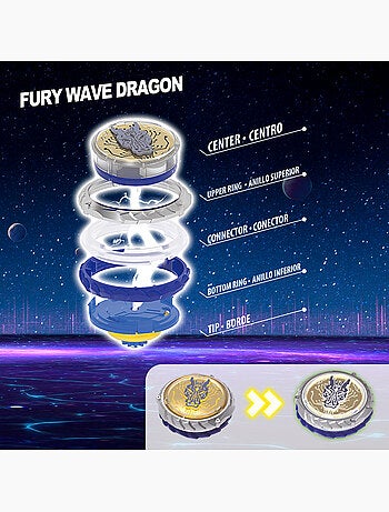 Infinity nado trottola con lancia-spade pack fury wave dragon