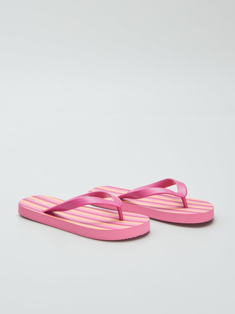 Infradito a righe ROSA - Kiabi