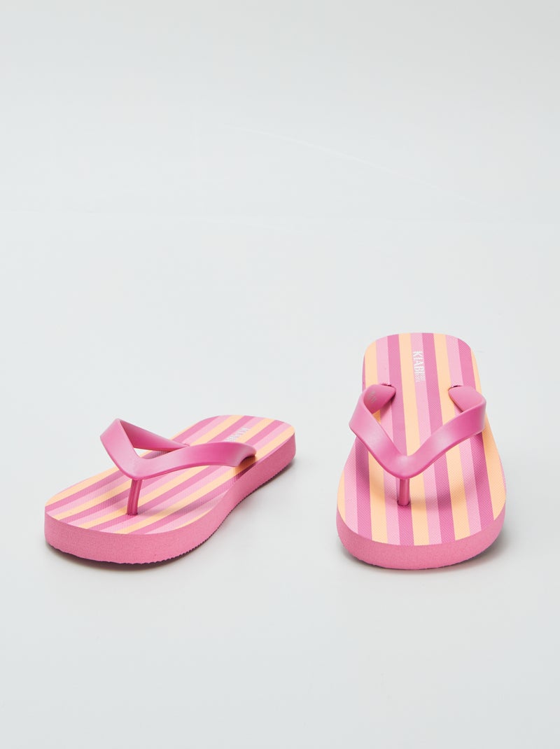 Infradito a righe ROSA - Kiabi