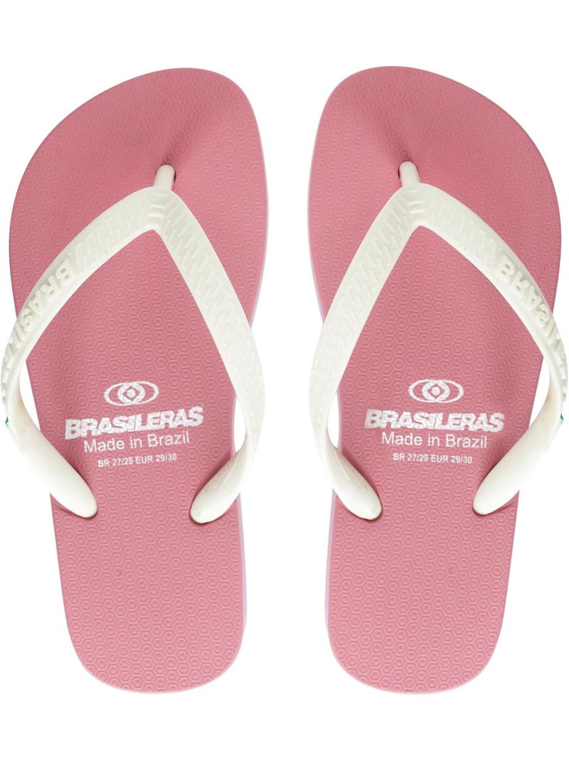 Infradito bambini Brasileras suola in gomma Bianco Rosa Bianco - Kiabi