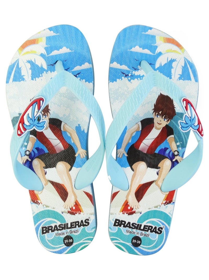 Infradito bambini Brasileras suola in gomma Blu chiaro - Kiabi