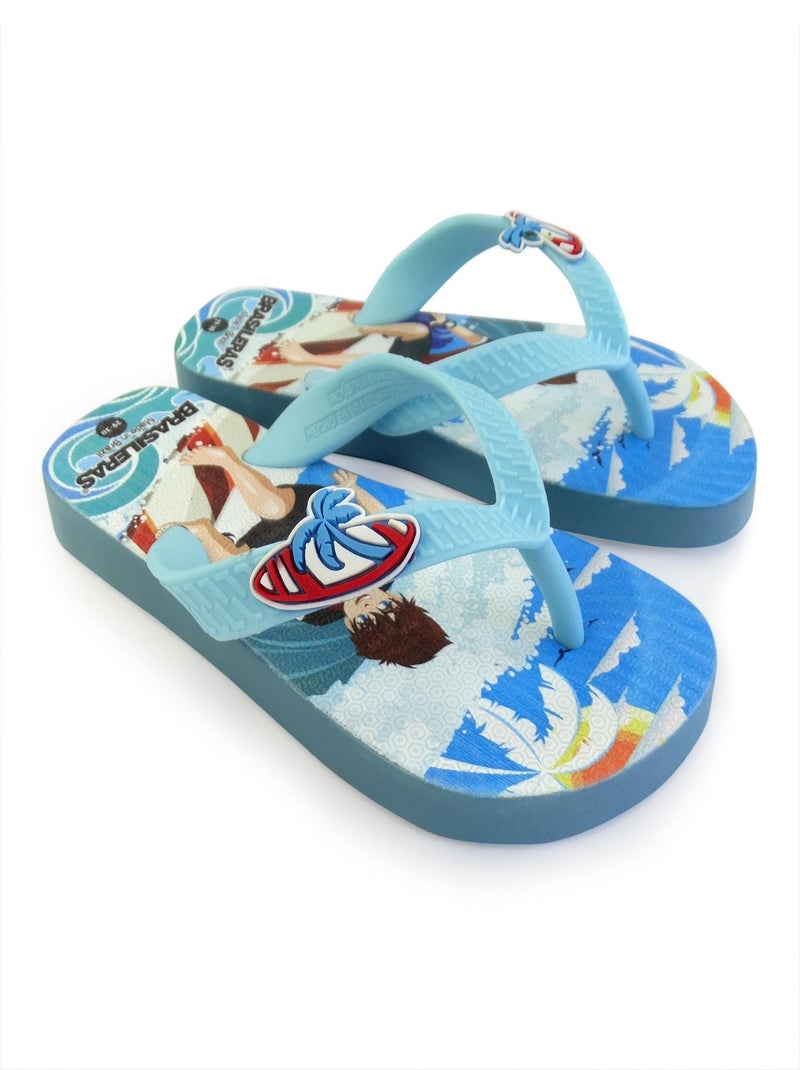 Infradito bambini Brasileras suola in gomma Blu chiaro - Kiabi