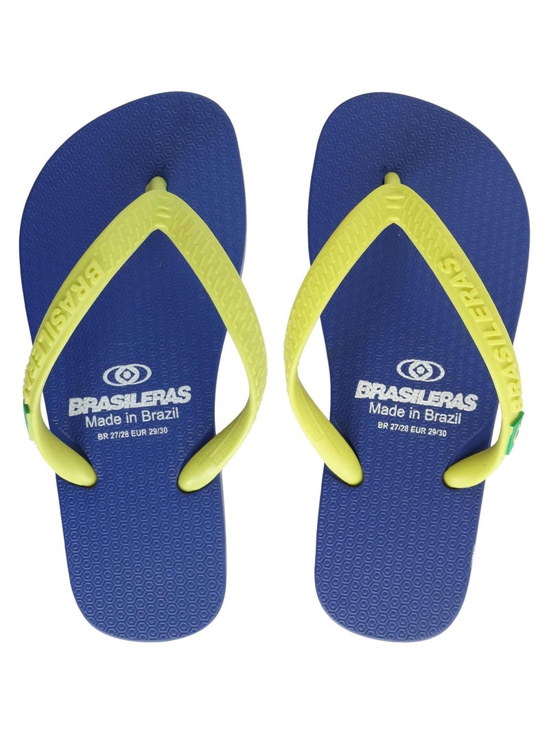 Infradito bambini Brasileras suola in gomma Blu Giallo - Kiabi