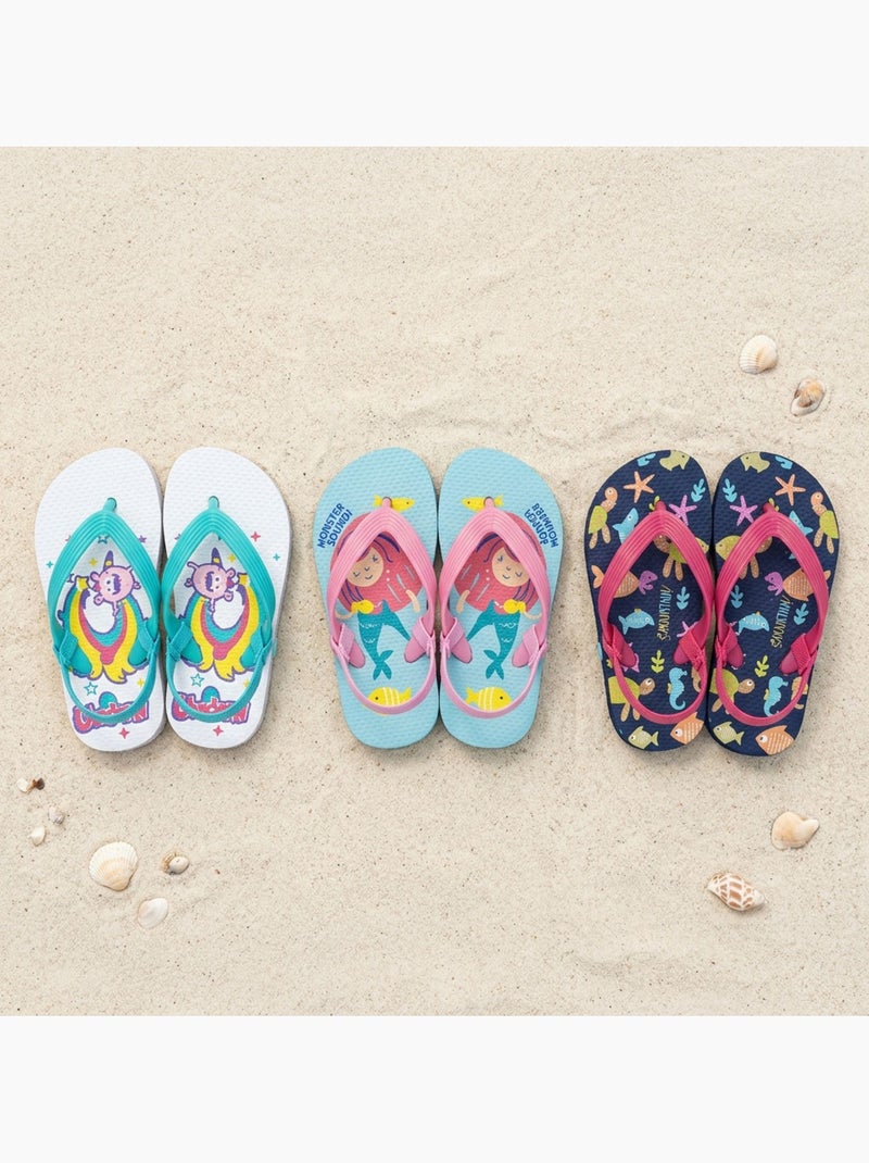 Infradito Bambino OZABI Confezione 3 Paia - Fantasie Blu pavone - Kiabi
