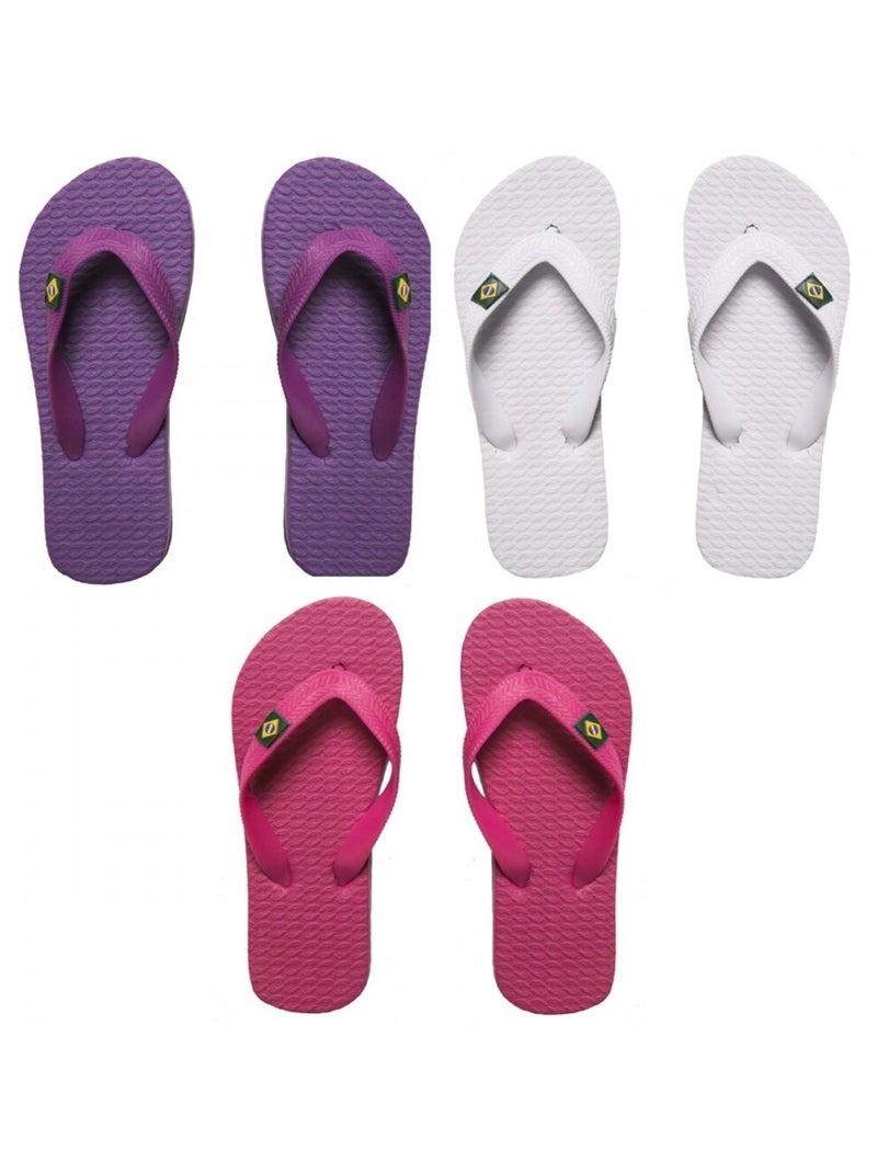 Infradito Bambino unisex Confezione da 3 Bianco Rosa scuro - Kiabi