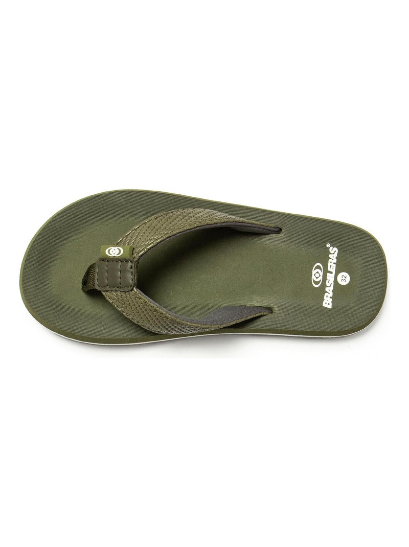 Infradito Brasileras bambini suola in gomma antiscivolo Verde scuro - Kiabi