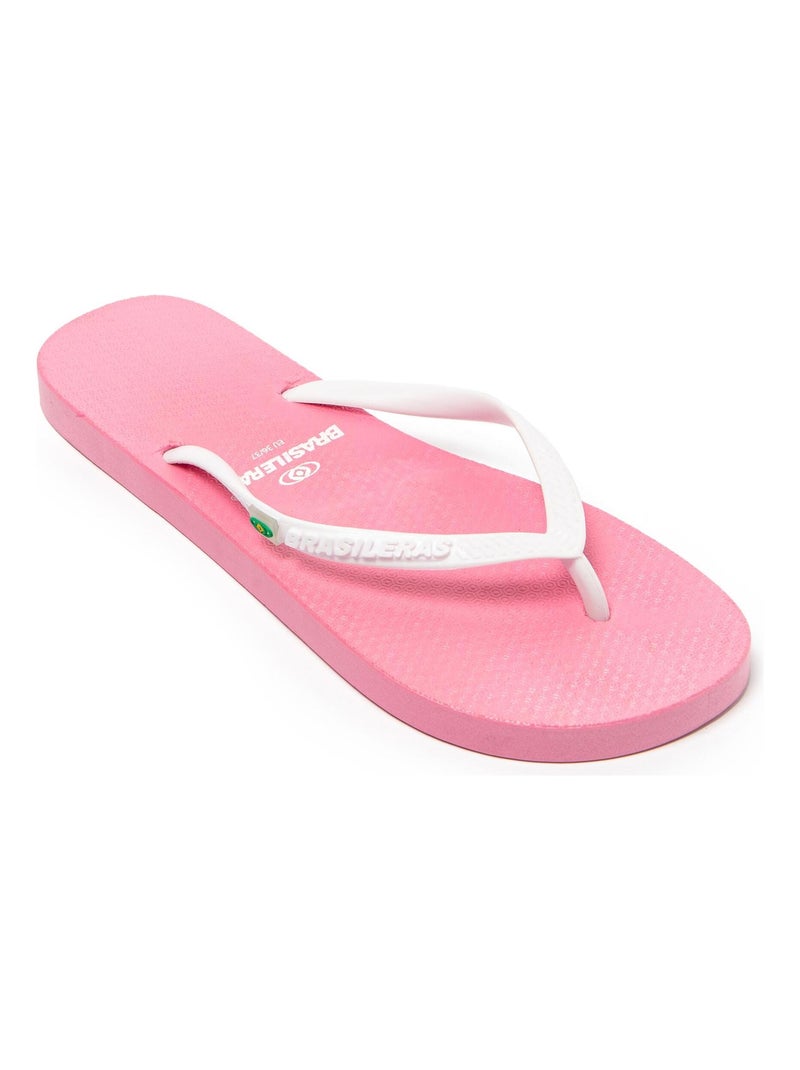 Infradito Brasileras donna suola in gomma antiscivolo Bianco Rosa - Kiabi